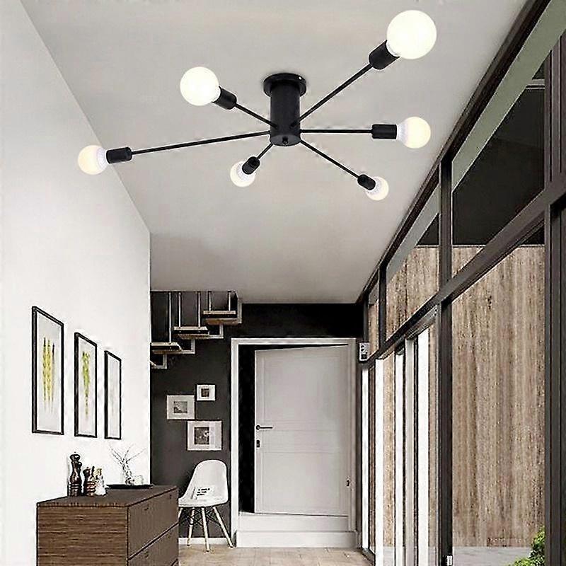 6/8/10 Head Multi-pole Ceiling Light Retro Industrial Loft Nordic Dome Light Home Decoration Lighting (bulb Not Included)