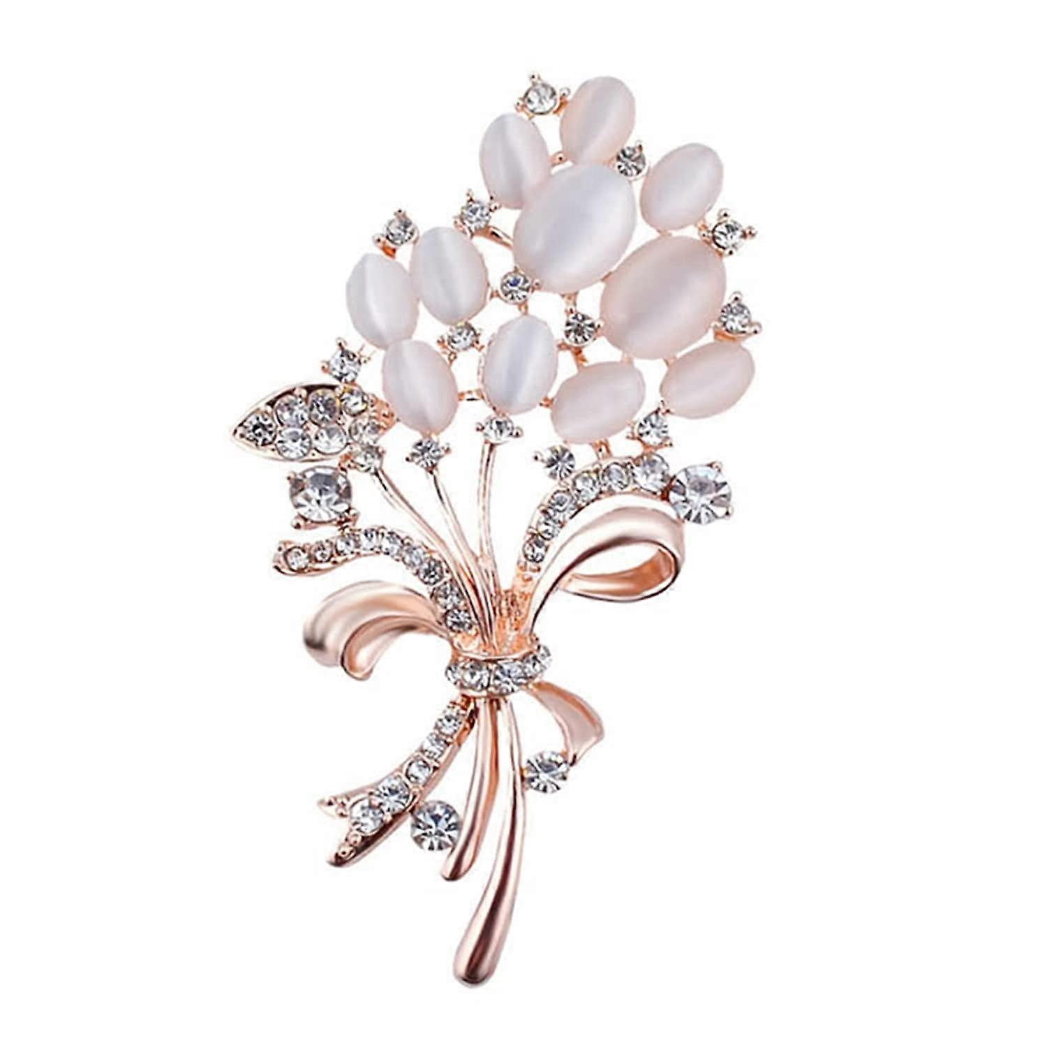Rhinestone crystal silver plating brooch pins for versatile styling