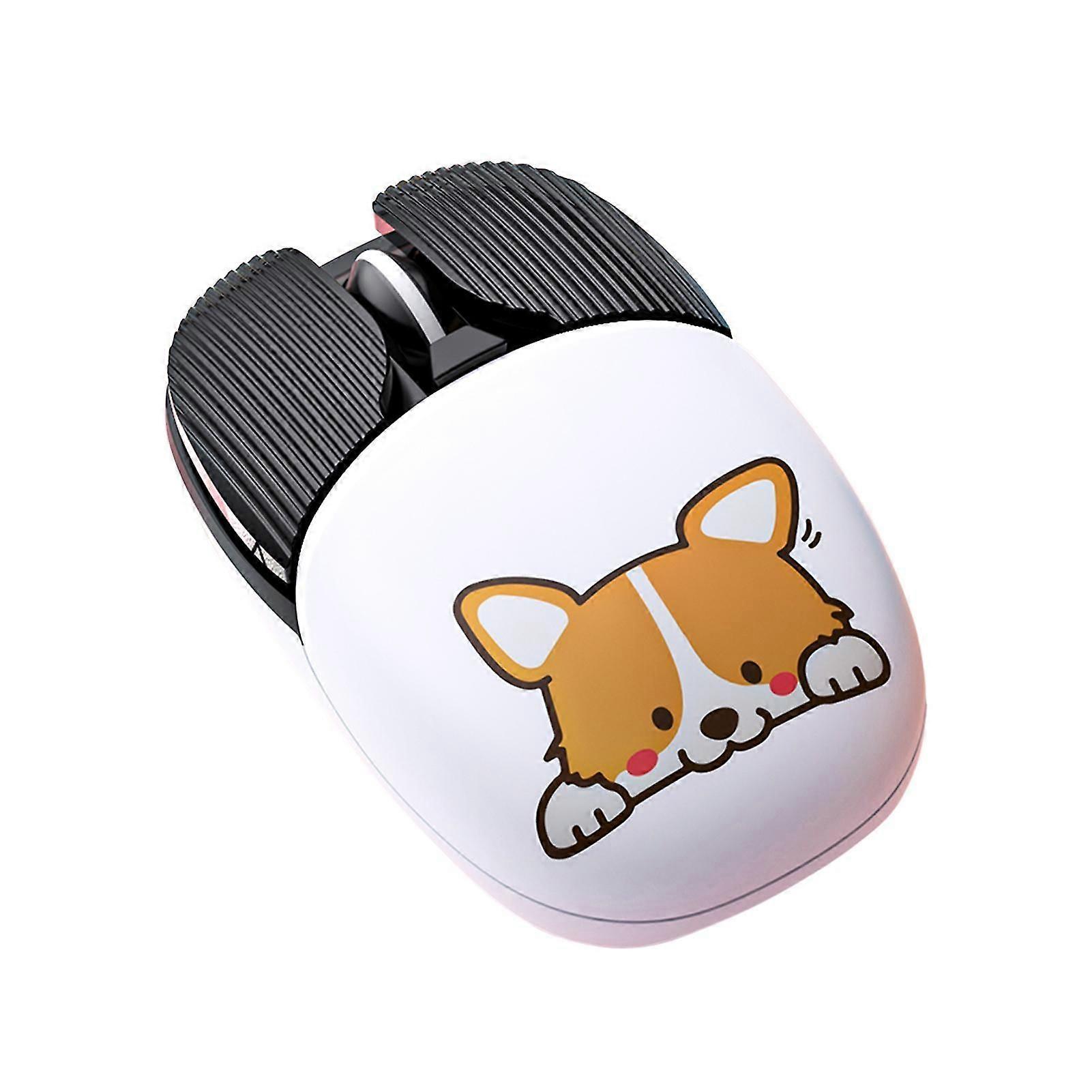 A10 Wireless Mouse Mini Silent Dual Mode Creative Cartoon Charging Bluetooth-compatible Mouse for Office