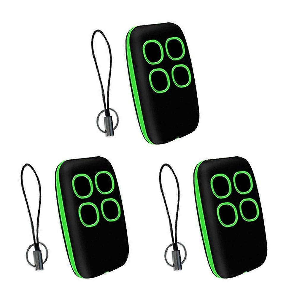 3pcs 250-913MHz Garage Remote Control Duplicator Multifrequency Copy Remote Control Universal Door Opener Green