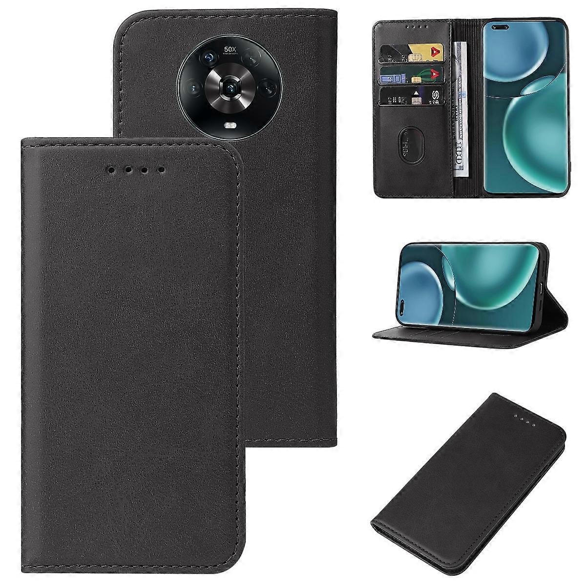 For Honor Magic4 Magnetic Closure Leather Phone Case