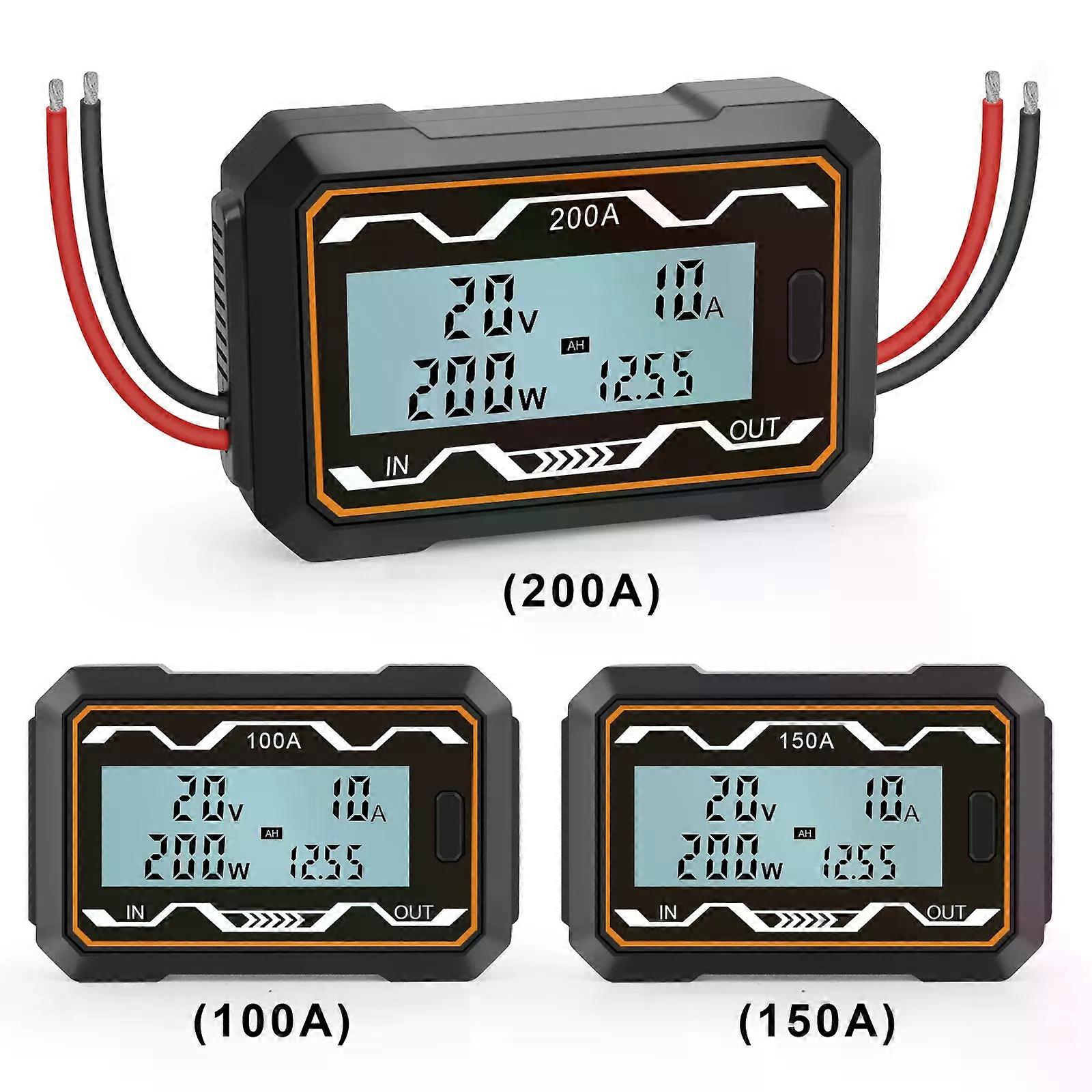 High Precision 100A 150A 200A Current Power Analyzer RC Watt Meter with LCD Display Backlight for RC Airplane Car Boat M