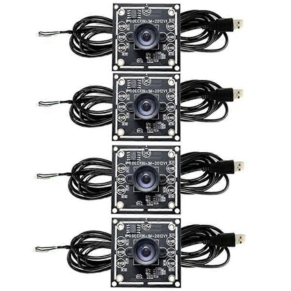 4 PCS 100 Degree Camera Module 1MP OV9732 1280x720 USB Free Driver Manual Focus,with 3 Meter Cable