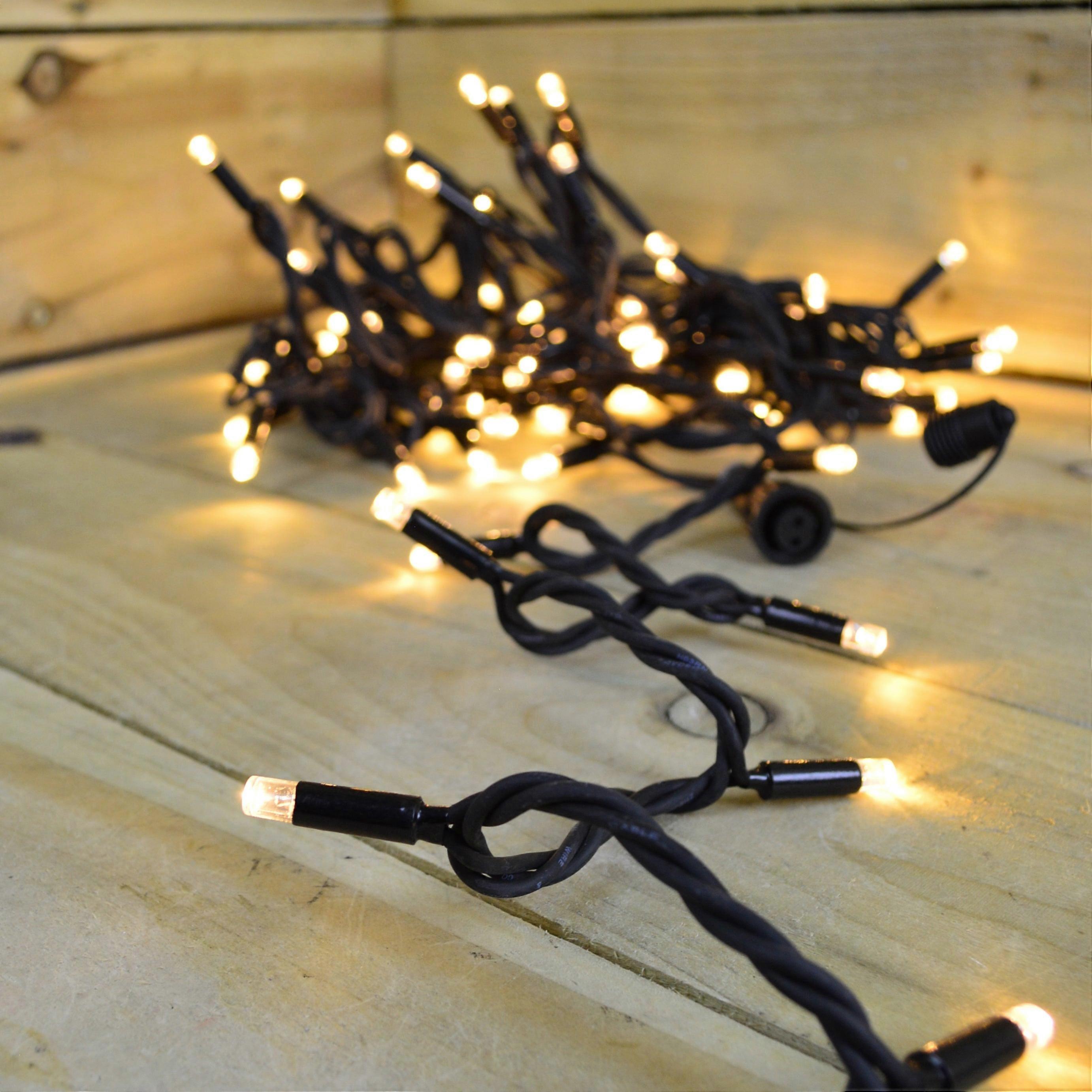 100 Warm White Connectable String Lights With Ultra Bright Led