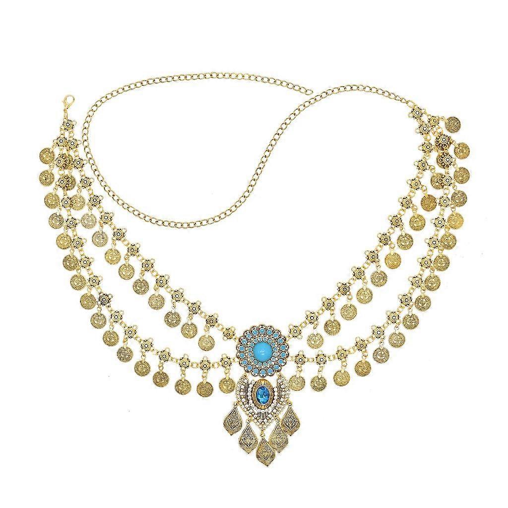 Buikdans taille accessoire Multi Layer taille ketting met munt versieringen