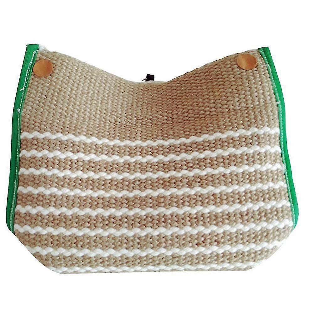 Jute / Lin Dog Wedge Pillow avec poignées Tug Training Toy