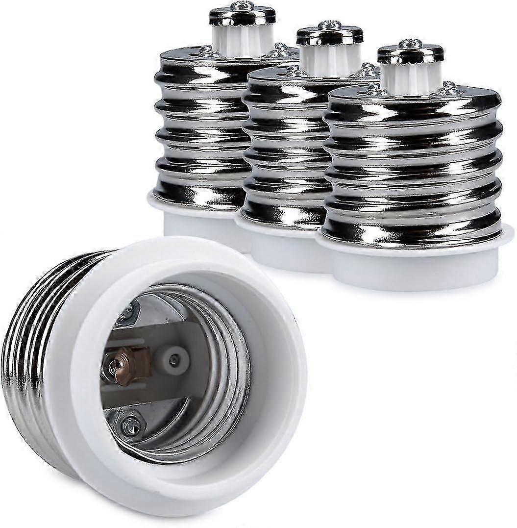 4x Socket Adapter - E40 To E27 Socket Converter - E27 Base Lamp Holder Adapter For Halogen Led Bulb