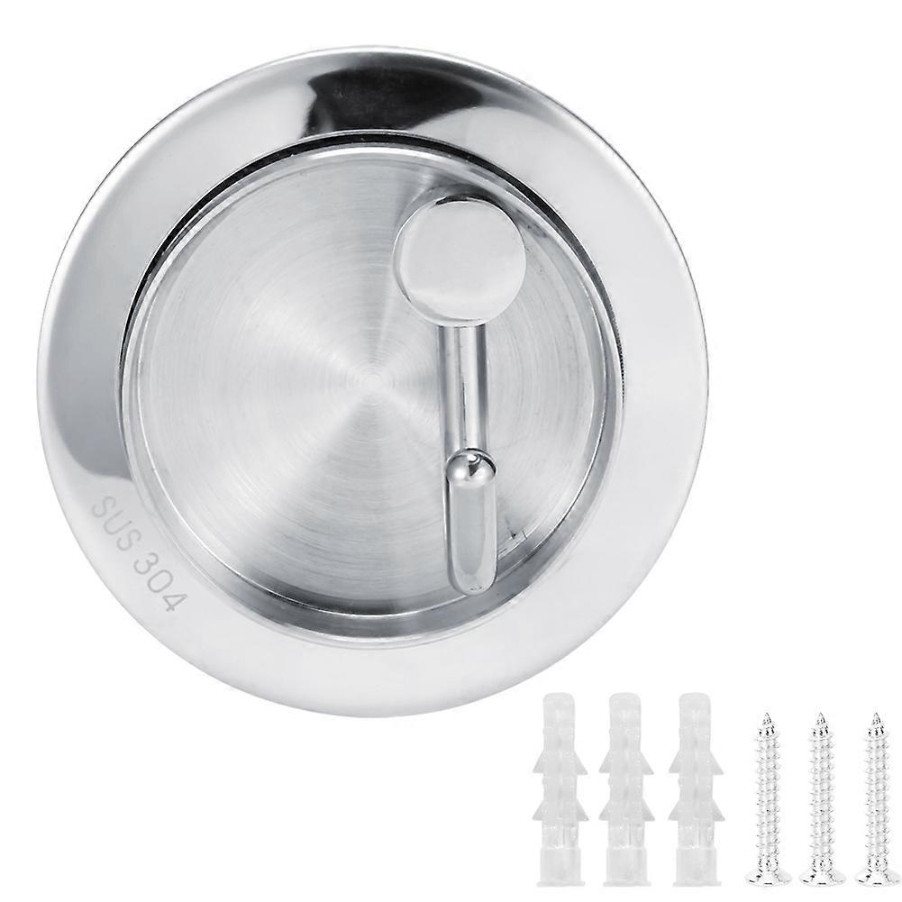 Rotating Single Hook Wall Mount Clothes Hanger in Stainless Steel with Install Screw