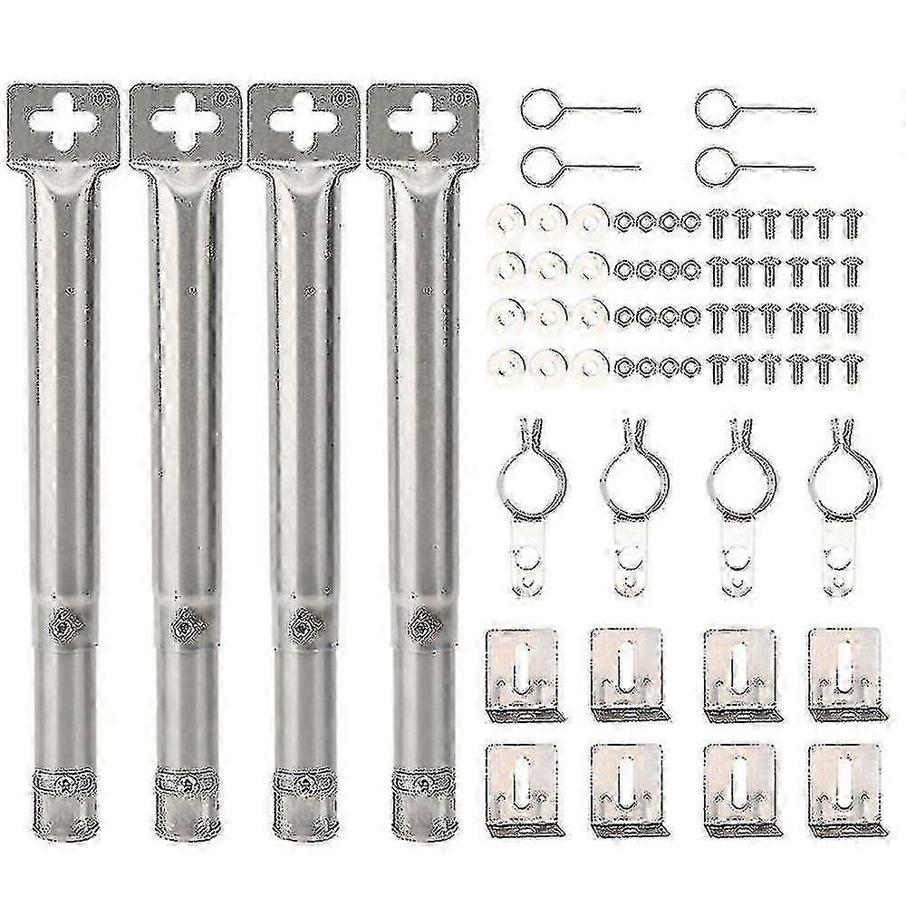 Εξαίσιος 4pcs καθολικός διευθετήσιμος καυστήρας σωλήνων σωλήνων Barbec αντικατάστασης σχάρας αερίου ανοξείδωτου Bbq