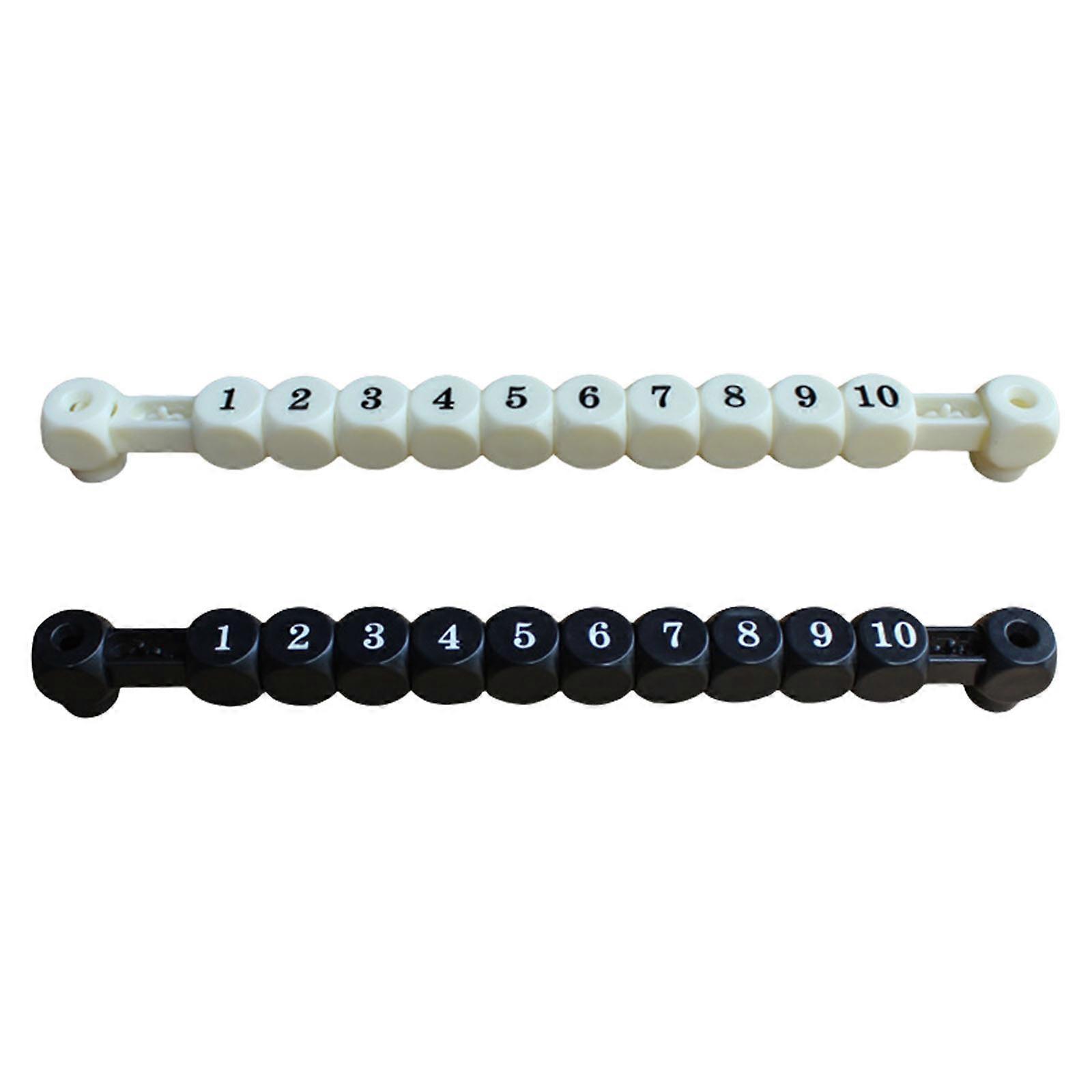 2Pcs Score Keepers Table Football Counter 10 Numbers Scoring Score Counter Indicator for Standard Foosball Tables  White black