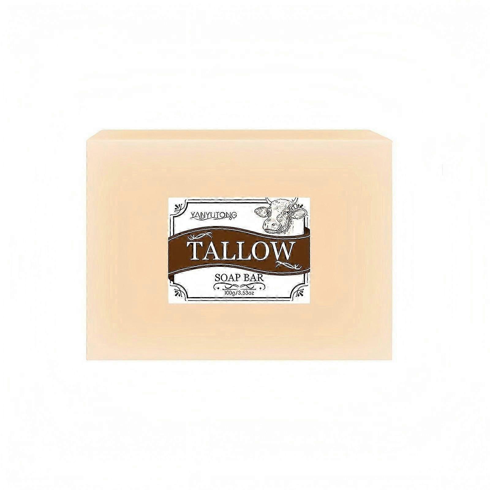 Beef Tallow Soap Bar,Natural Grass Fed Tallow Soap Unscented,Moisturizing Face & Body Wash for Dry, Sensitive Skin,Gentle Clean Handmade Bath Soap for