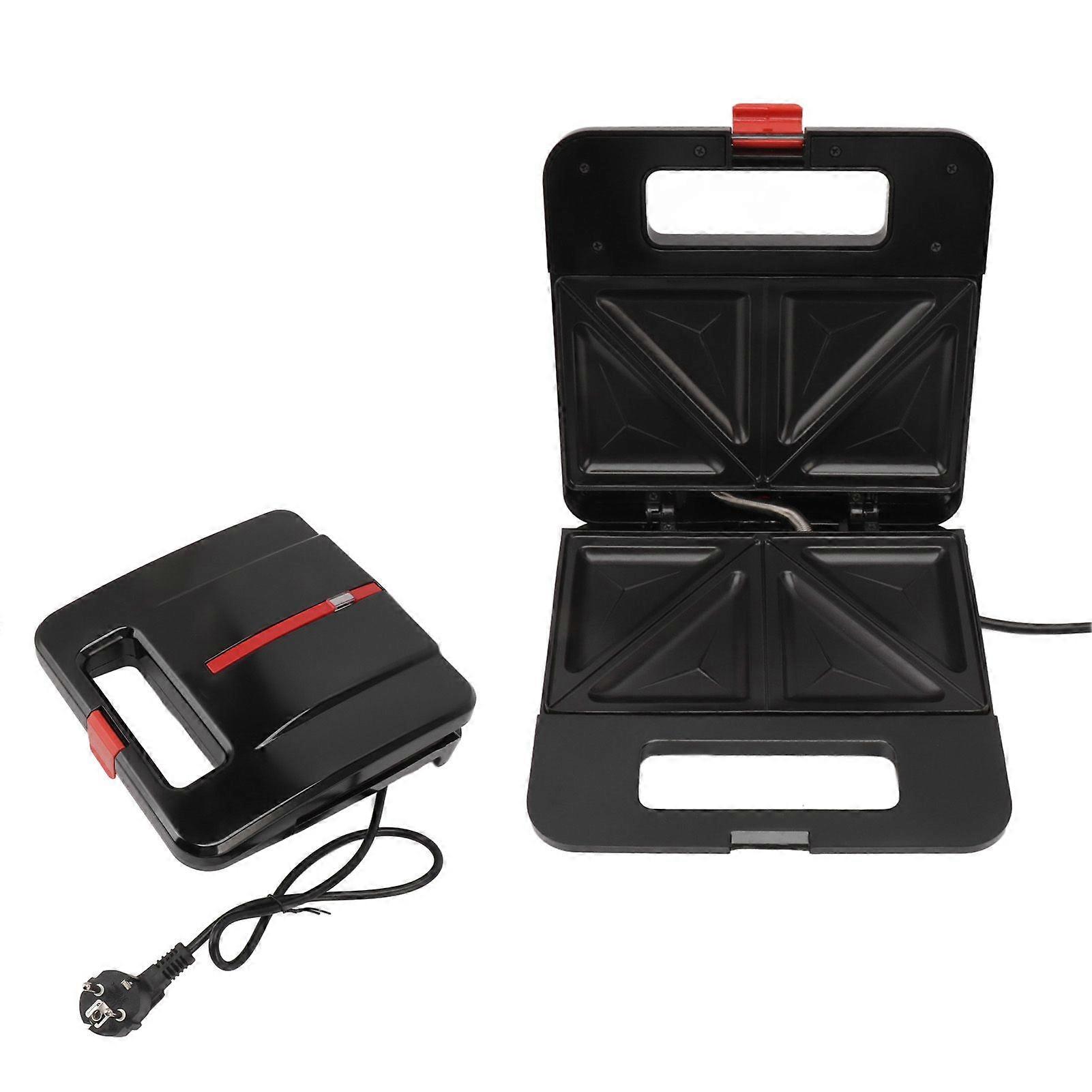 Sandwich Maker Small 4 Slice Panini Press Grill Non Stick Plate Adjustable Temperature Cool Touch Handle