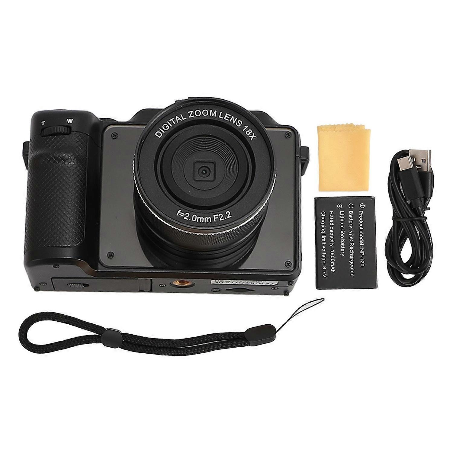 4K Digital Camera for Photography 64MP Autofocus Vlogging Camera Compact Travel Point Shoot Camera w