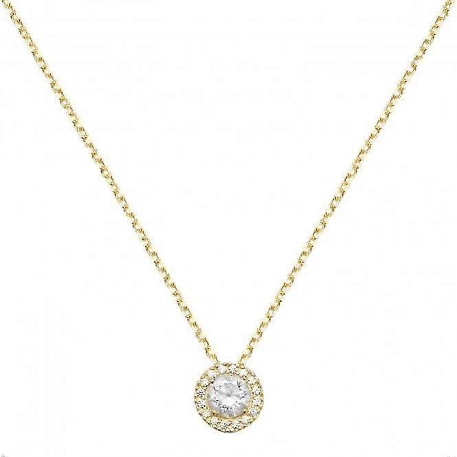9ct Sarı Altın Bayan Zirkonya Kolye NK352