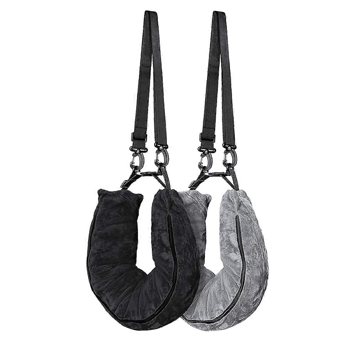 Stuffable Travel Pillow for Extra Luggage, Velvet Travel Neck Pillow