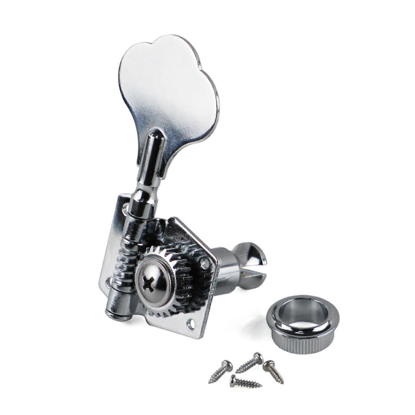 Bass Tuner Electric Bass Tuning Peg Guitar Opened Machine Head Knobs Replacement for 4 String Jazz Right/Left Hand