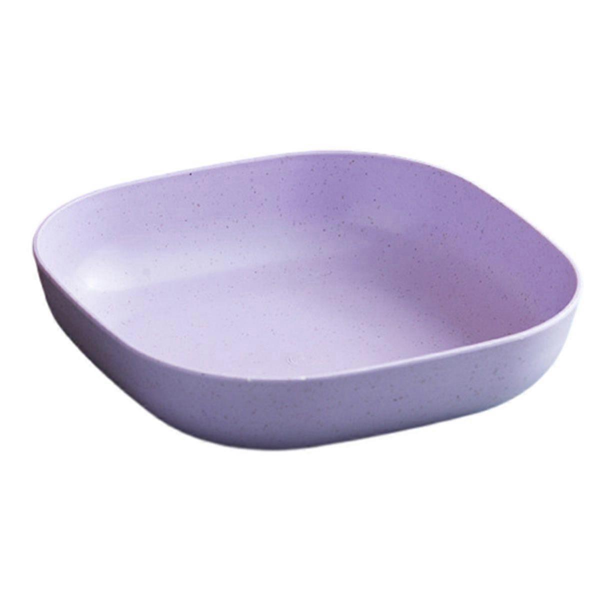 Dinner Plate Tableware Plastic Dinnerware for Dish Fruits Serving Sauce DippingDeep Square Purple