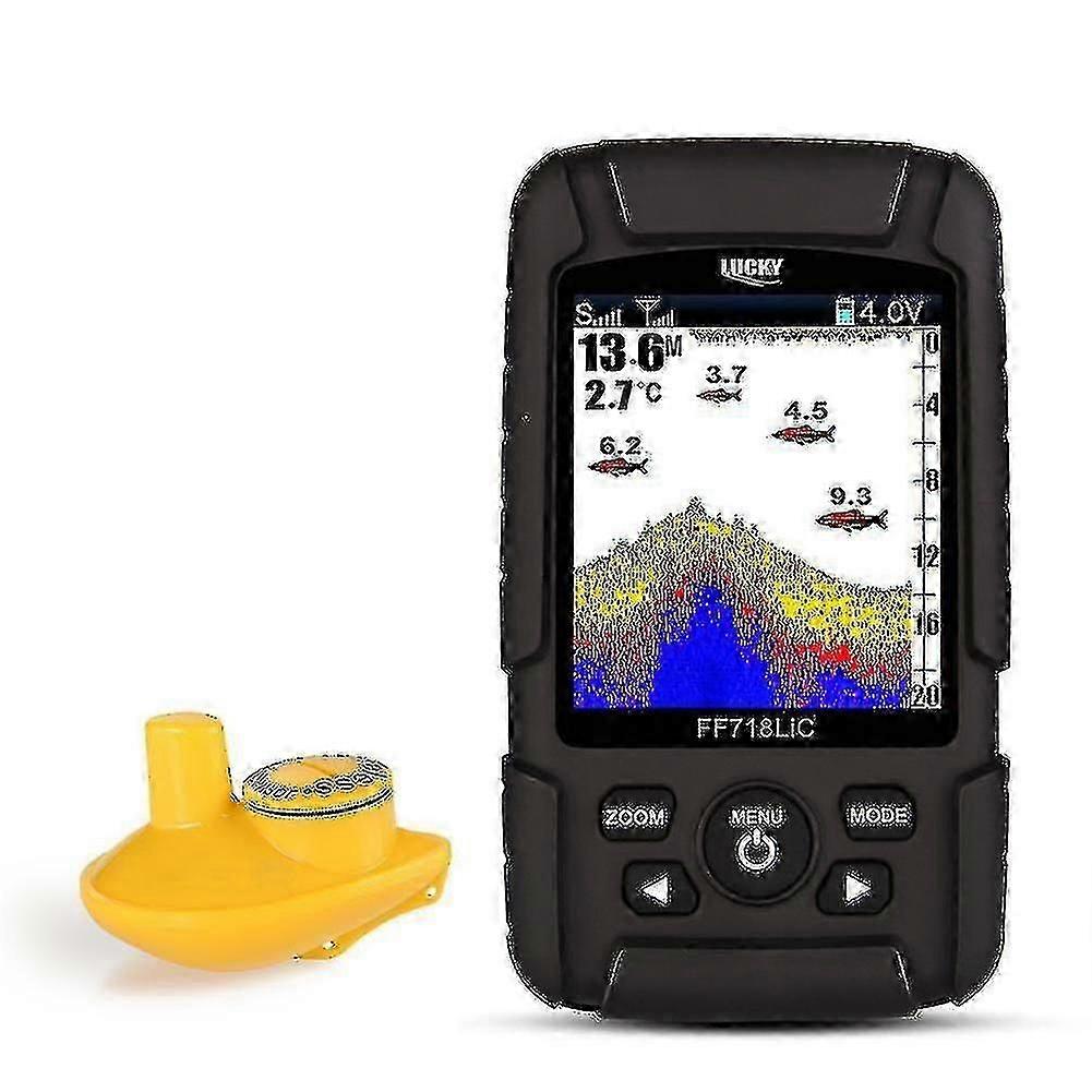 Lucky Ff718lic-w Su Geçirmez Balık Bulucu Monitör Lcd Renkli Ekran Kablosuz Akıllı Sonar Senso ile