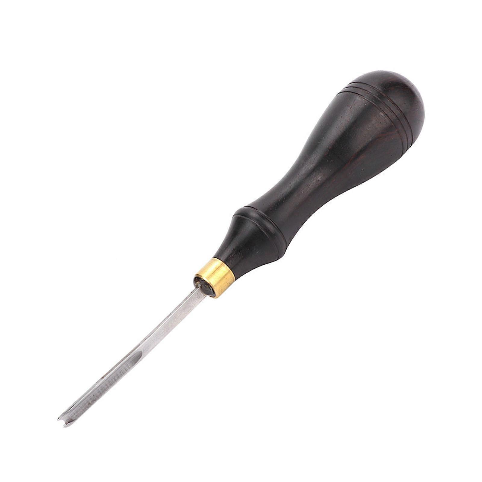 Leather Edge Creaser Steel Blade Ebony Blackwood Handle DIY Leathercraft Marking Tool (0.7mm)