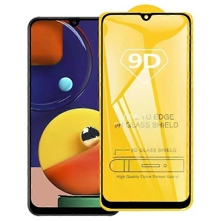 适用于 Galaxy A50s 的 9D 钢化玻璃屏幕保护膜 - 全胶，全覆盖