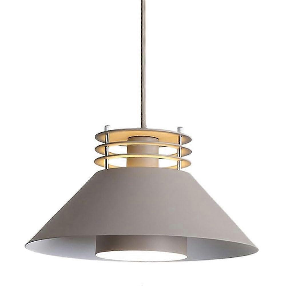 Kitchen Pendant Lighting Over Island Tower Shape Hanging Lamp with Shade,Height Adjustable(Gray)