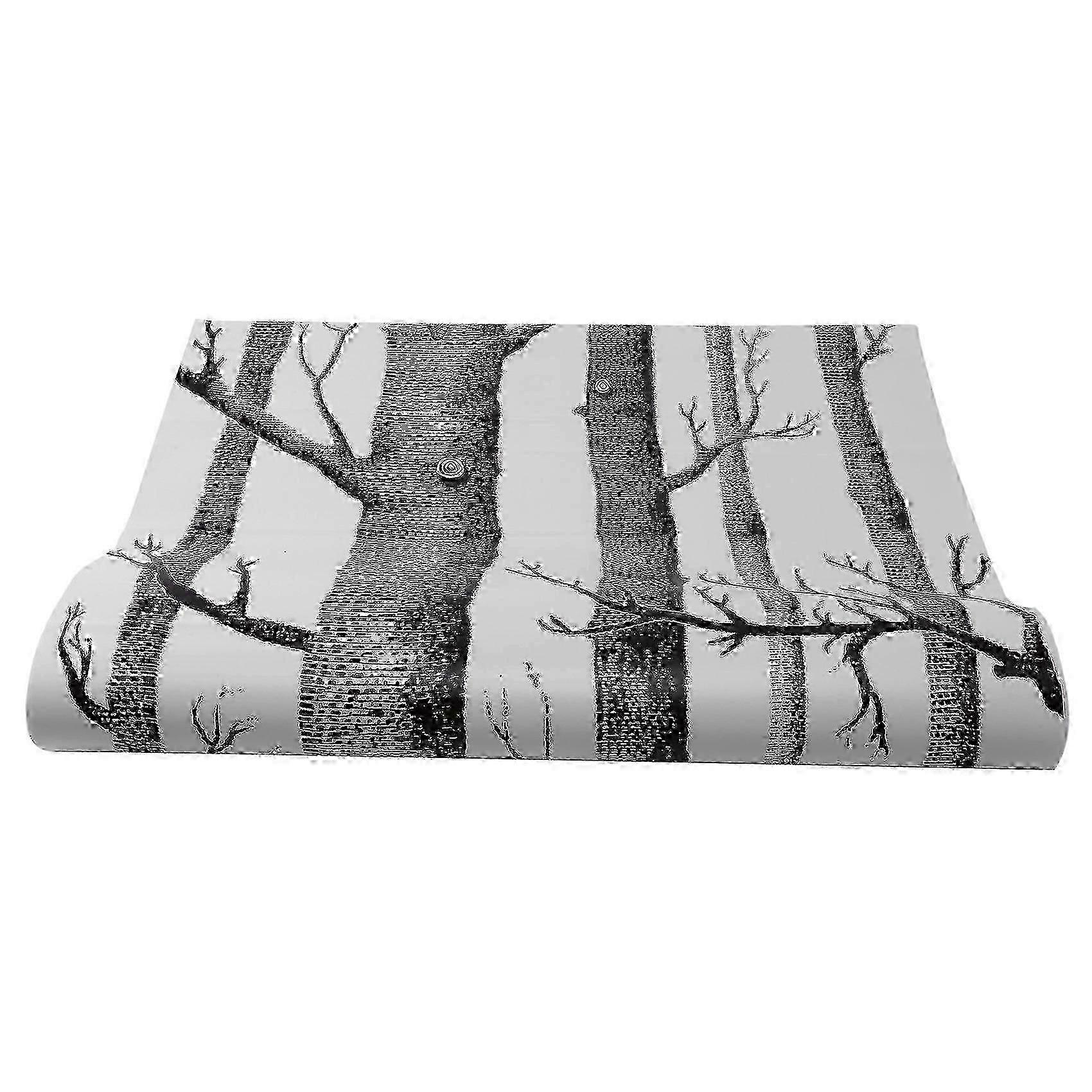 Carta da parati nera dell'albero per la camera da letto Soggiorno dal design moderno Rotolo di carta da parati rustica