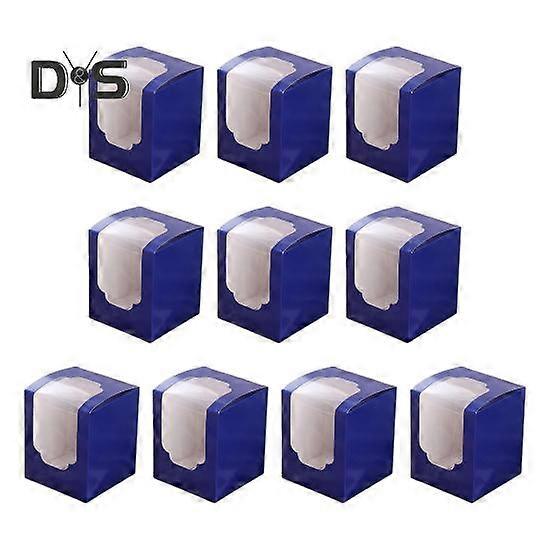 10Pcs Individual Cupcake Boxes with Inserts Stackable Cupcake Holders Food Grade Cupcake Containers with Window for Easy Transport And Presentation