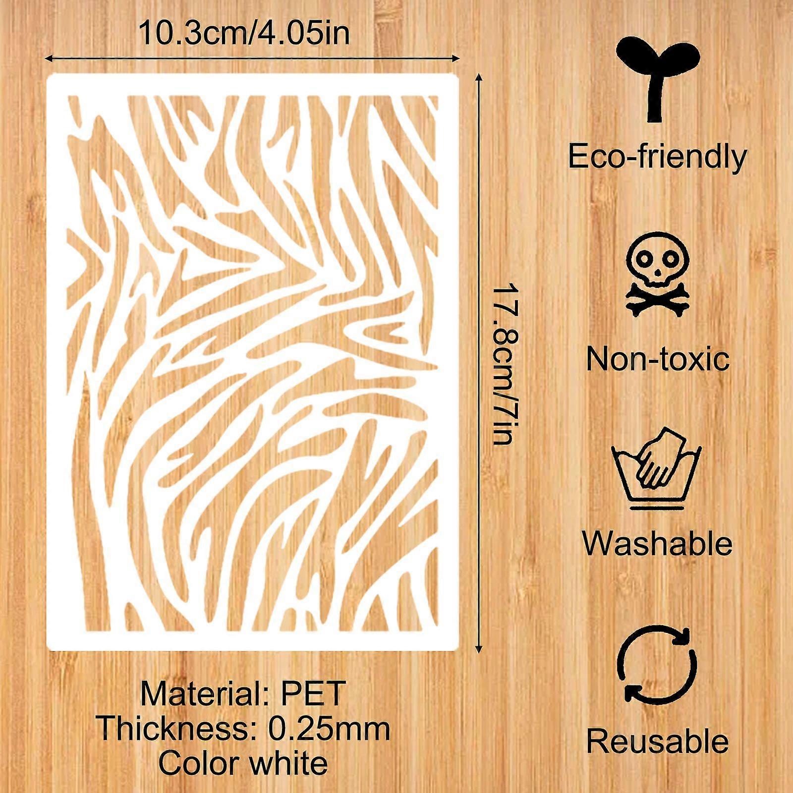 Stickers -12pcs Leopard Pattern Graffiti Template - White