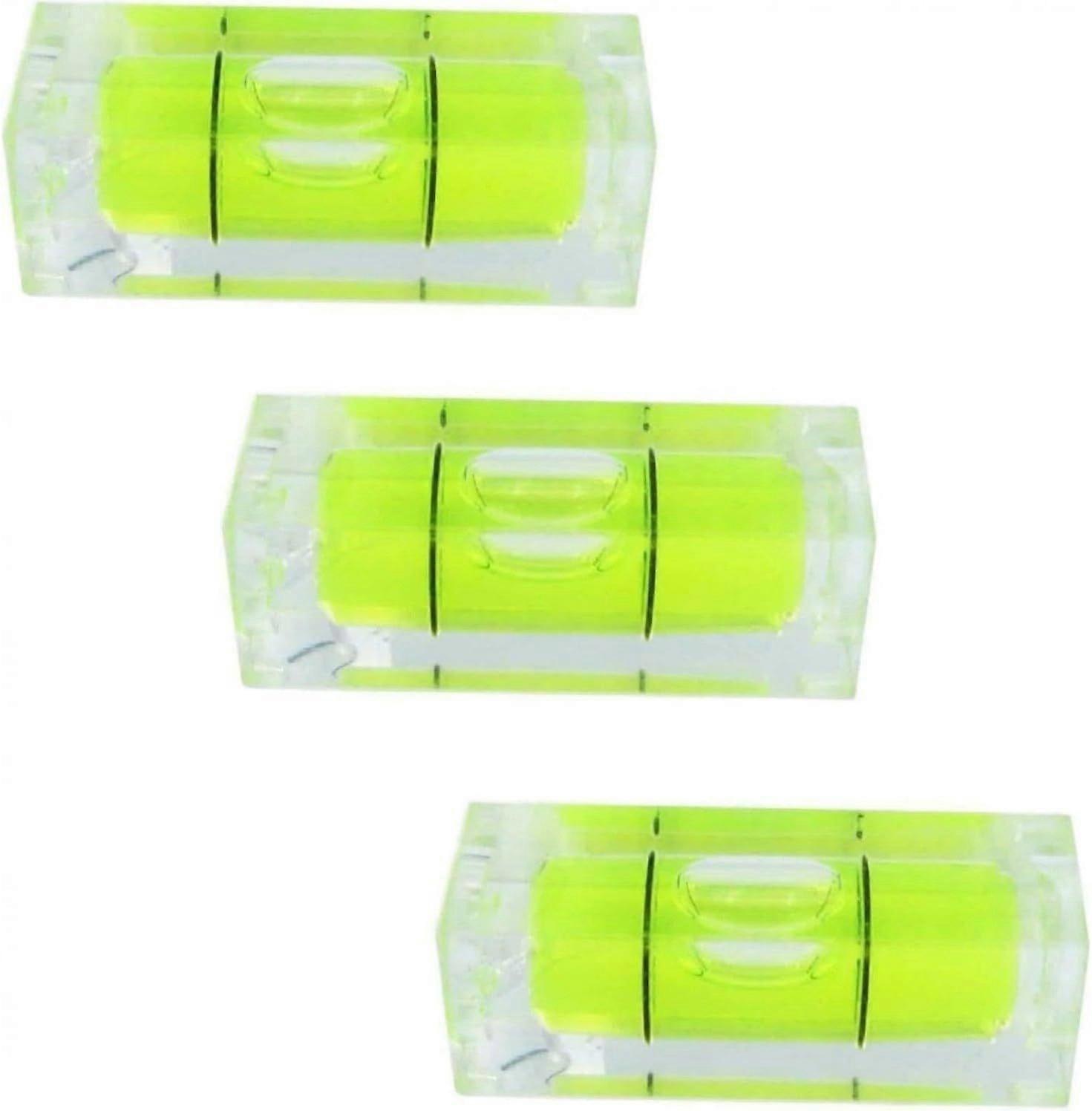 Set of 3 mini square spirit levels 29 mm