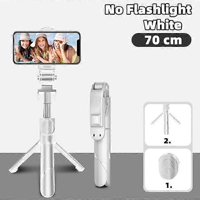 Teleskopisk Monopod Stativ Selfie Stick Med LED-lys For iPhone Android Mobiltelefonholder Stativ Smarttelefon Bluetooth Stangstang Stang