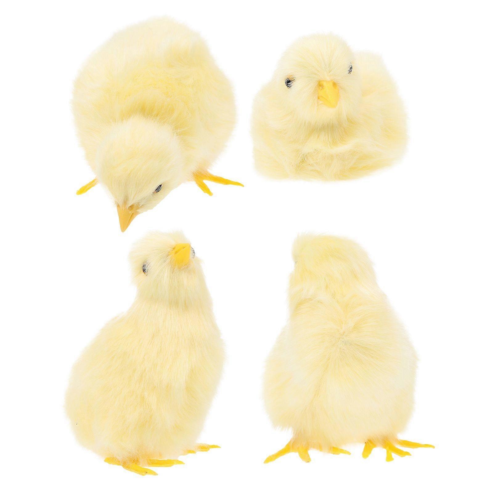 4pcs Creative Plush Chick Housewarming Gifts Chick Decorations for Office