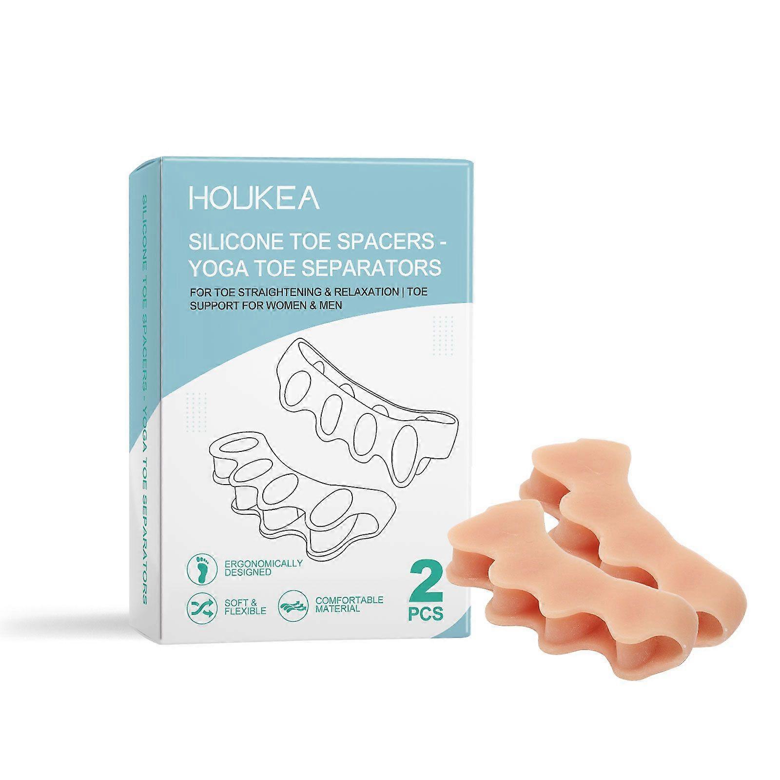 Silicone Toe Spacers Yoga Toe Separators for Toe Straightening & Relaxation | Correct Overlapping Toes, Bunions, Hammer Toe | Toe Support for Women &