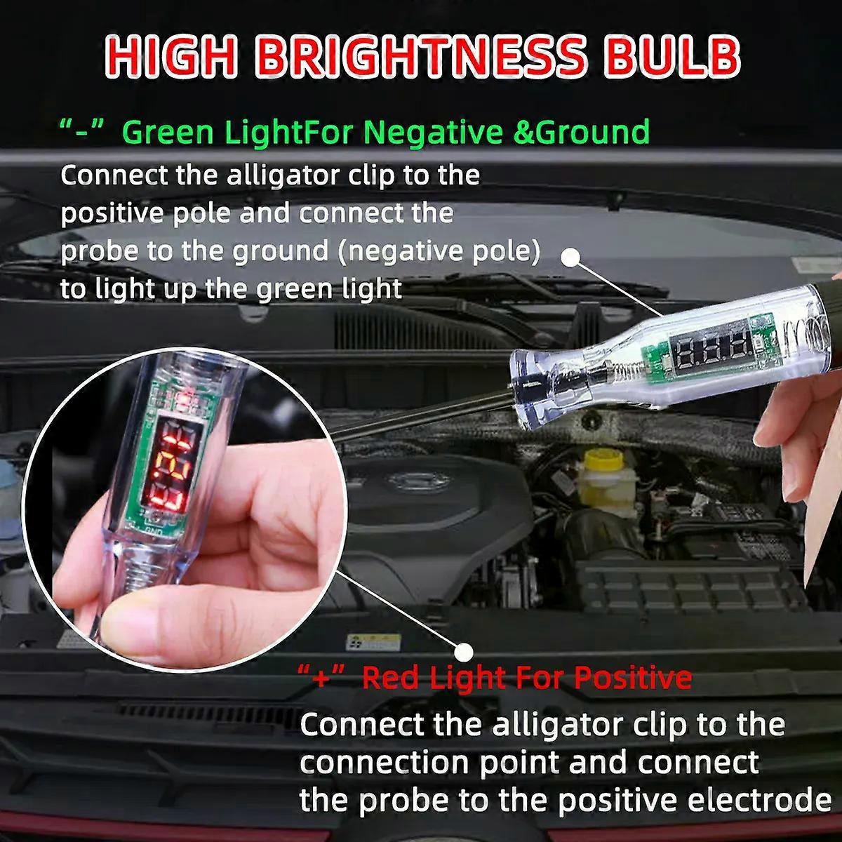 MRCARTOOL B530 Circuit Tester Probe – 6-36V Digital Diagnostic Tool Kit With 10m Cable