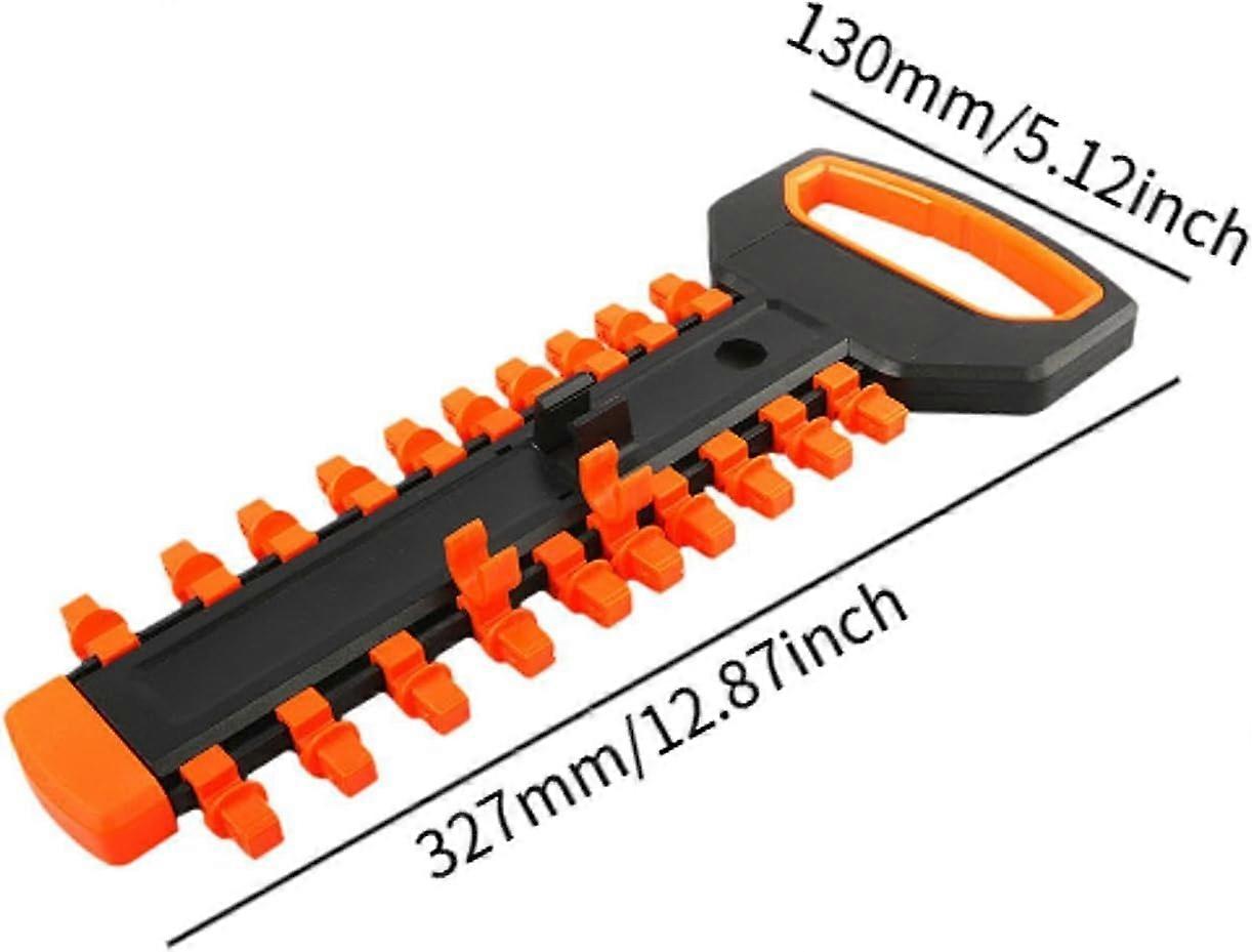 Socket Wrench Storage Rack Tray Compact Organizer Rail Tool for Medium Workshop Sockets and Wrenches