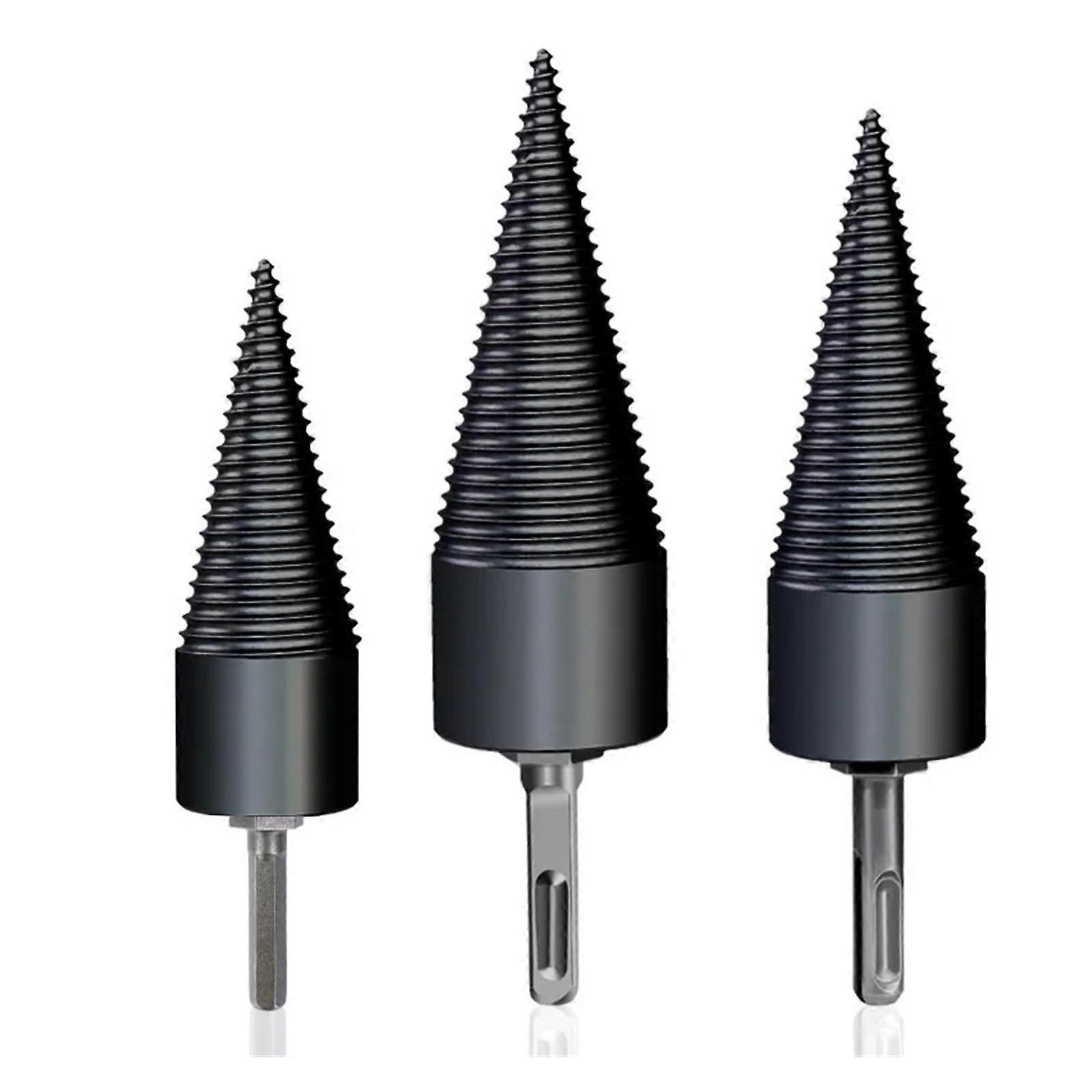 Sturdy 32/42/50MM Firewood Splitter Machine Drill Bit Wood Cone Punch Driver