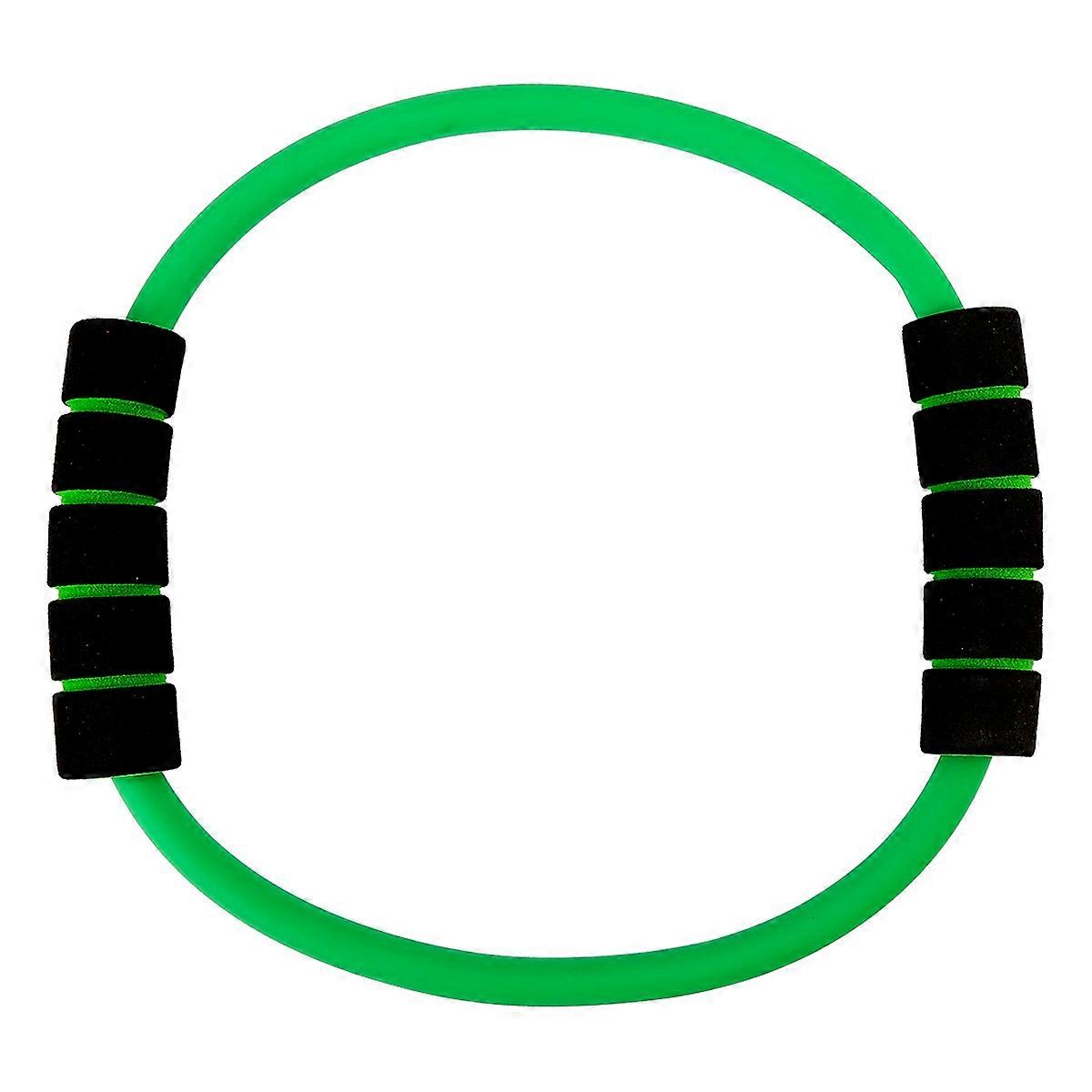 Anel de borracha verde da resistência do exercício da aptidão da ioga com punhos duplos