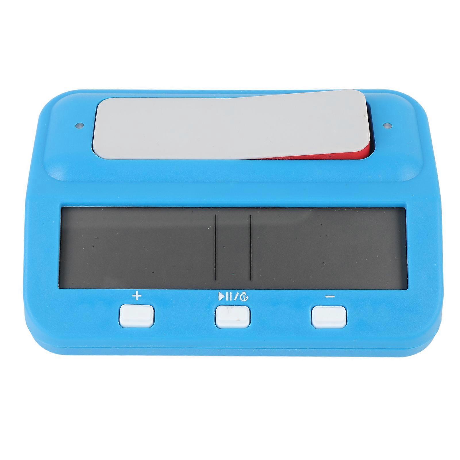 Chess Timer with Reward Delayed Time Alarm Memory Function Count Down Up Chess Clock for Game Competitions Blue