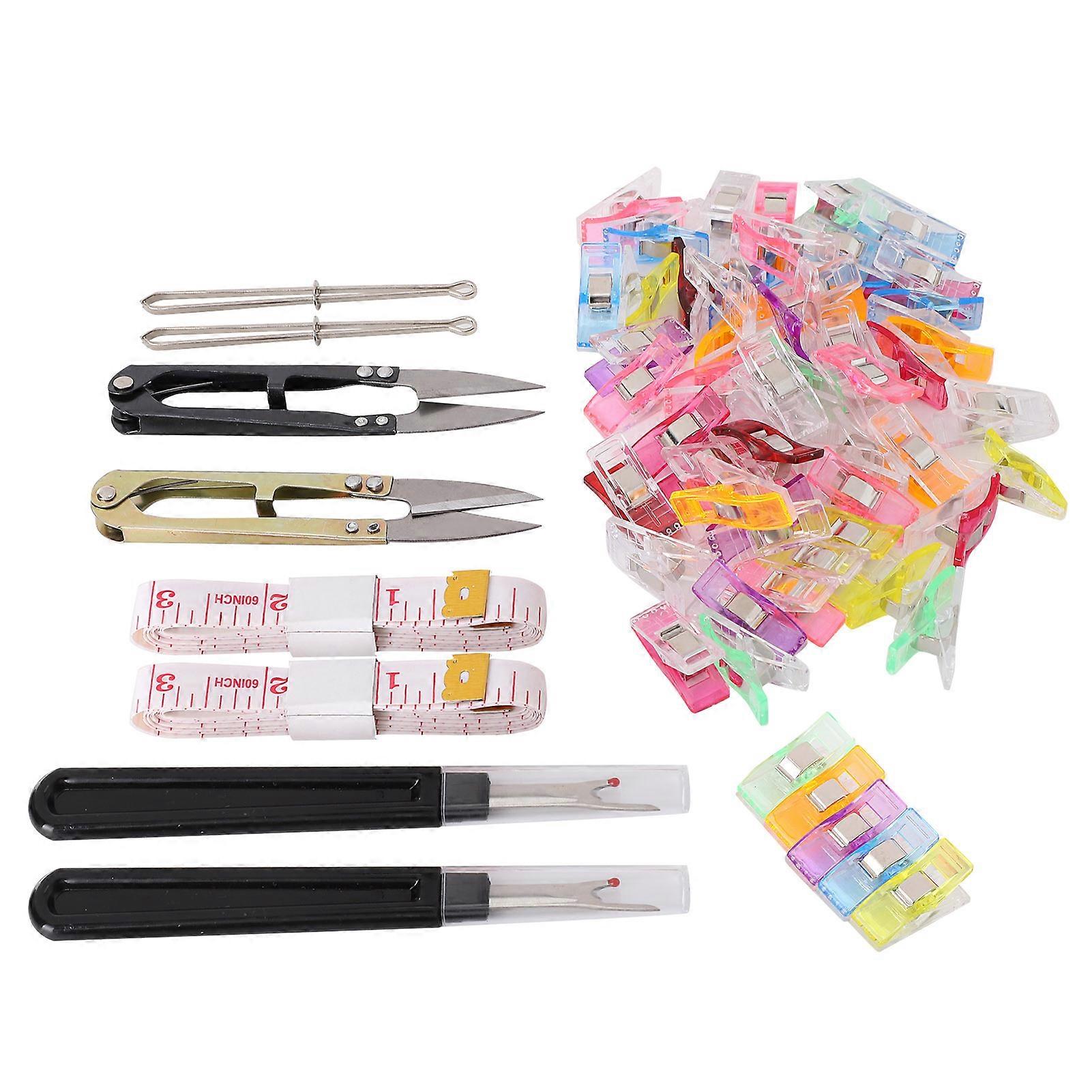 Multipurpose Sewing Set Clips Seam Remover Thread Clippers Tape Measure Threader Combination