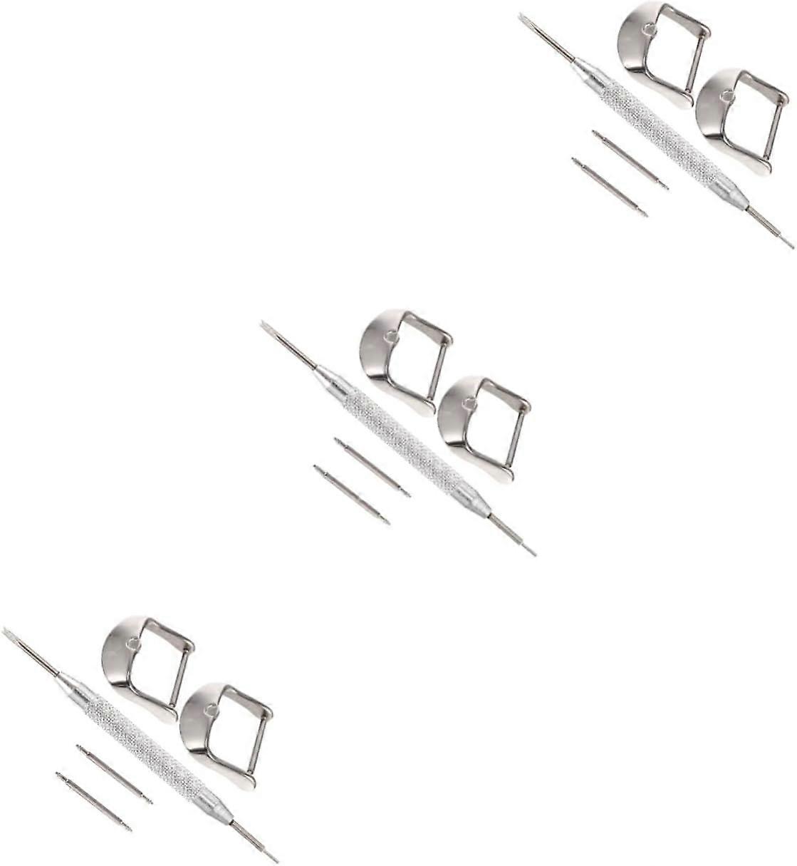 3pcs 1 Replacement Watch Buckle with Straps Clasp for Loop Watch Strap