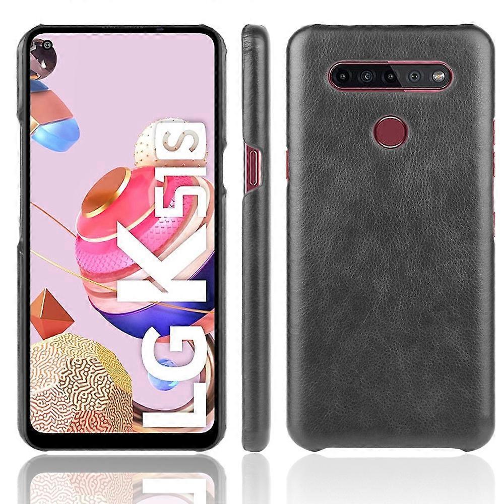 For LG K51S Shockproof Litchi Texture PC + PU Case