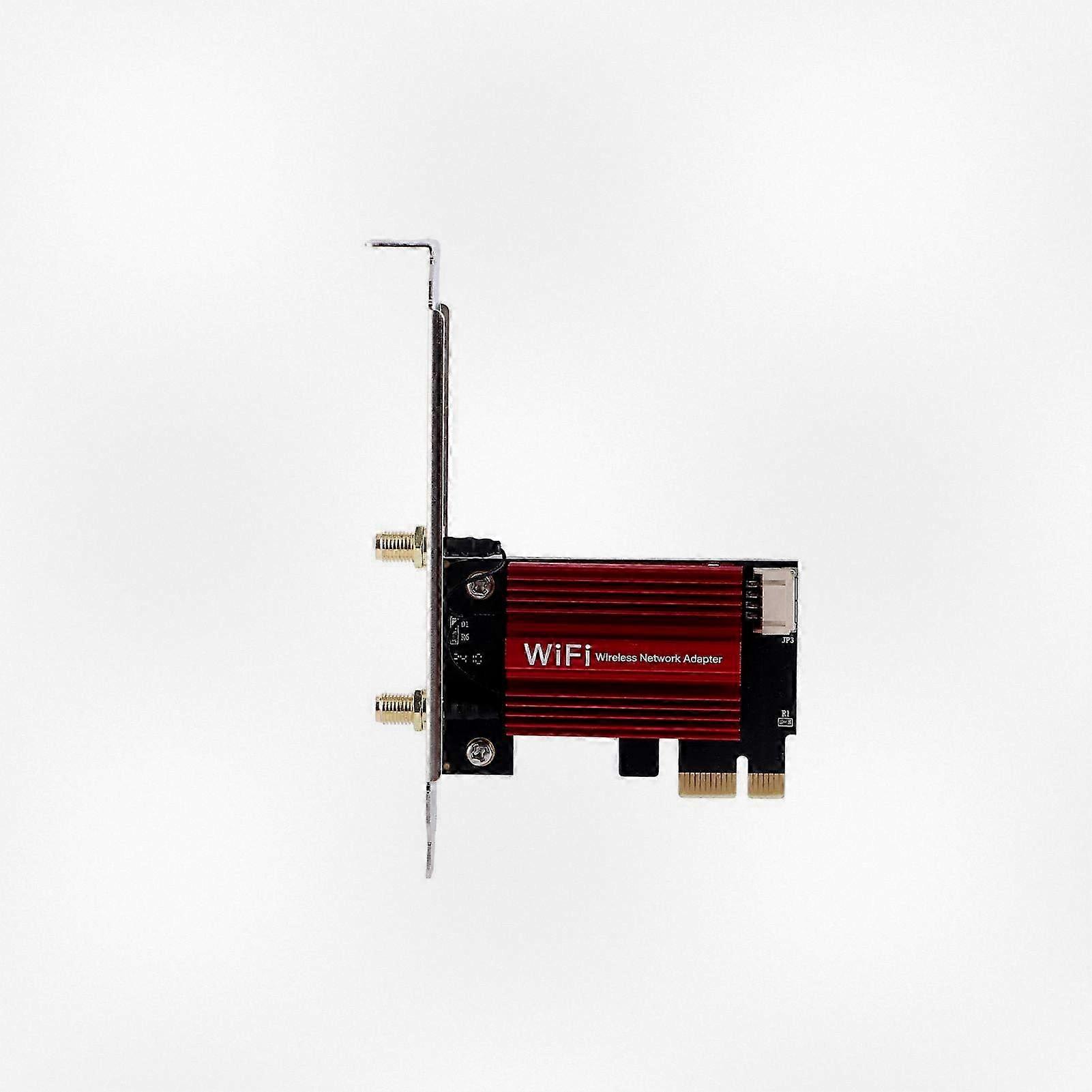Dual Band Wireless Network Card with 1200Mbps Speed and Two 10dBi Antennas for Windows 7 8 10 11, Compatible with Various Brands, PCIE BT4.0