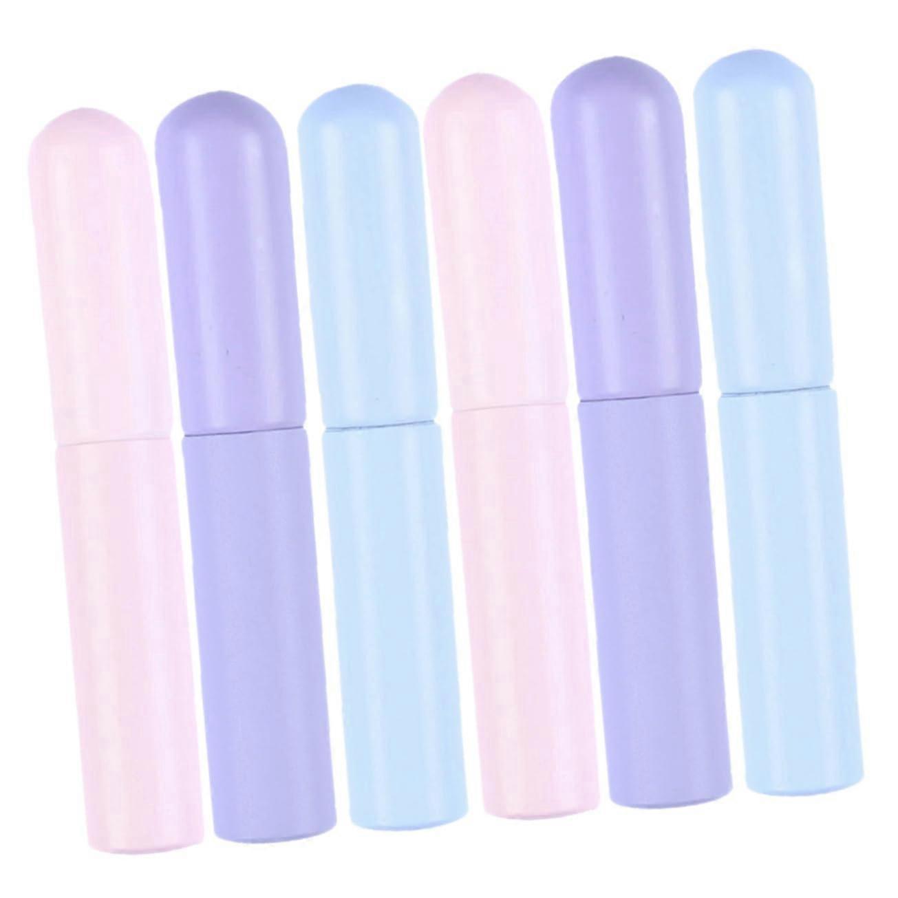 Silicone Lip Brush Set - 6 Retractable Lipstick Applicators, Precision Lip Wands for Makeup Application