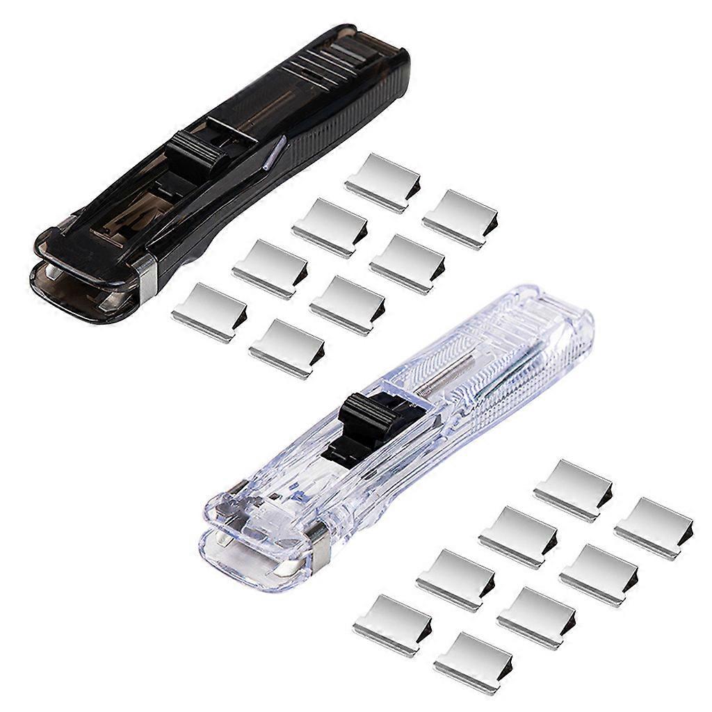 8Pcs/Pack Durable Metal Paper File Document Clamps with Refillable Clamp Holder 40 Sheets Capacity for Office Clerks