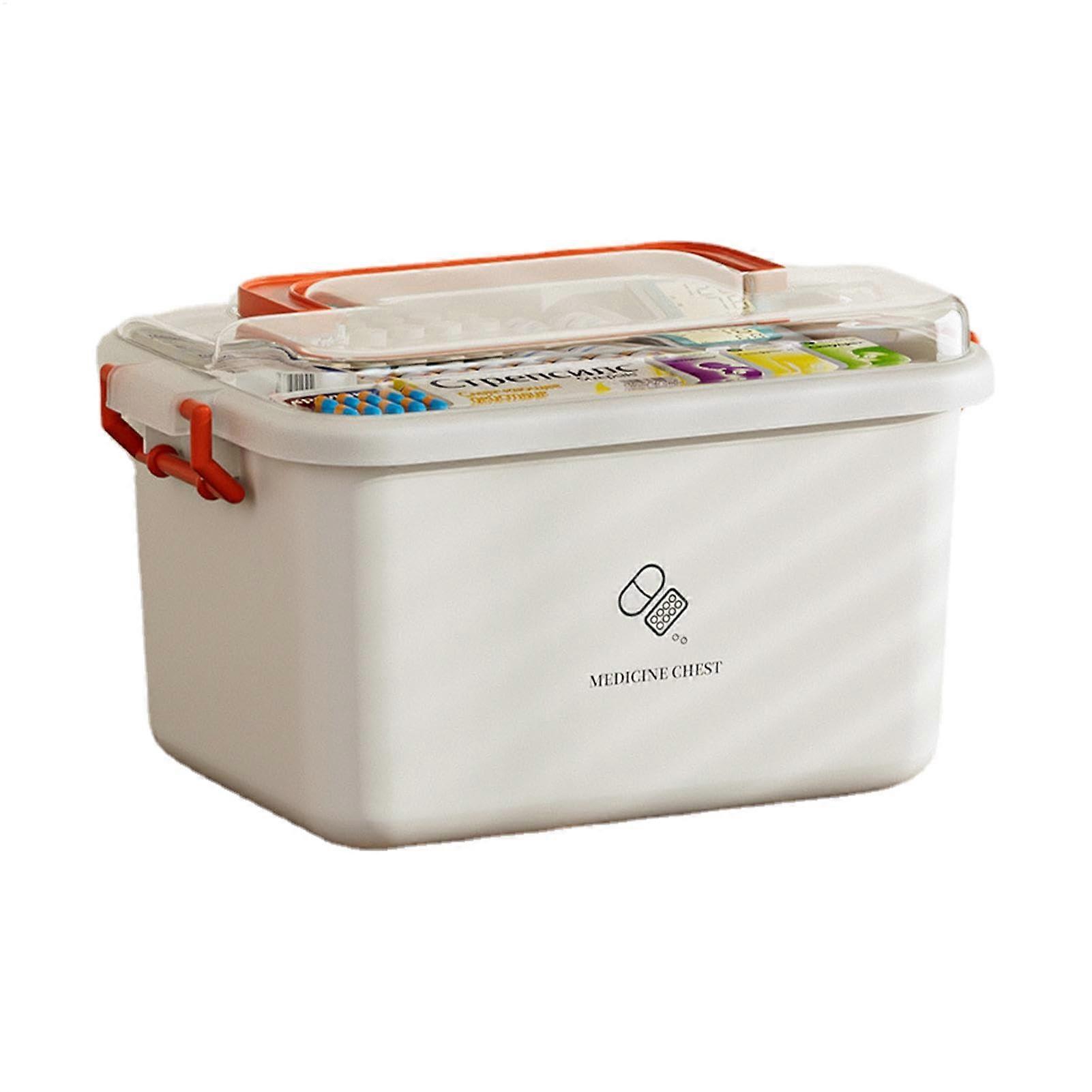 Organizing Storage Medications - Temperature Resistant Multi-Layer Medicine Box, Large Capacity Laptop Design, Red