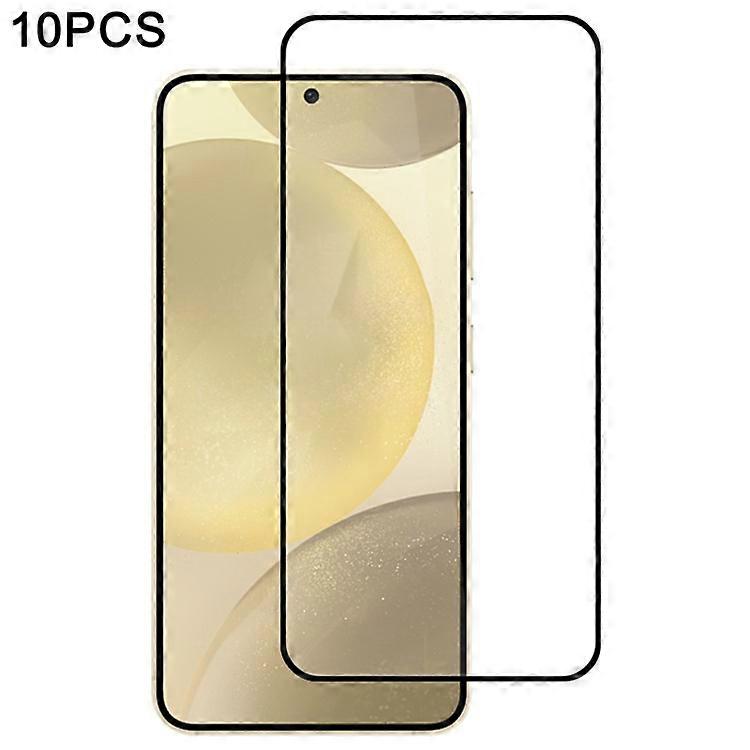 10Pcs Compatible For Samsung Galaxy S24 FE Screen Protector Silk Printing Edge Full Coverage