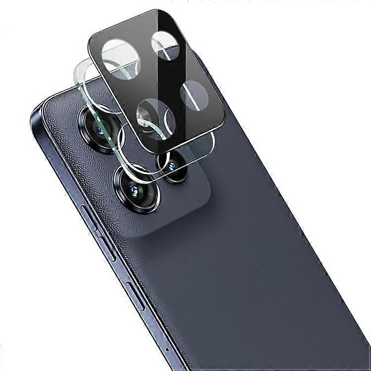 IMAK Motorola Moto S50 5G / Thinkphone 25 5G / Edge 50 Neo 5G 強化ガラスレンズフィルム+アクリルキャップに対応 (ブラックVersi