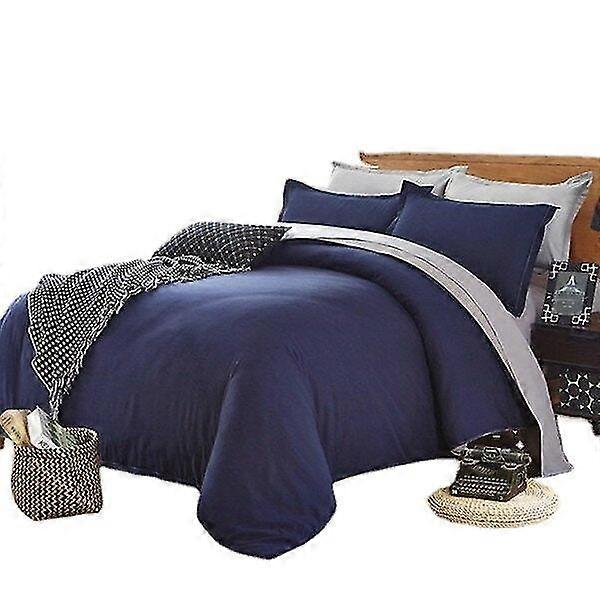 4-Piece Solid Color Bedding Set: Duvet Cover, Bed Sheet, and Pillowcases Included