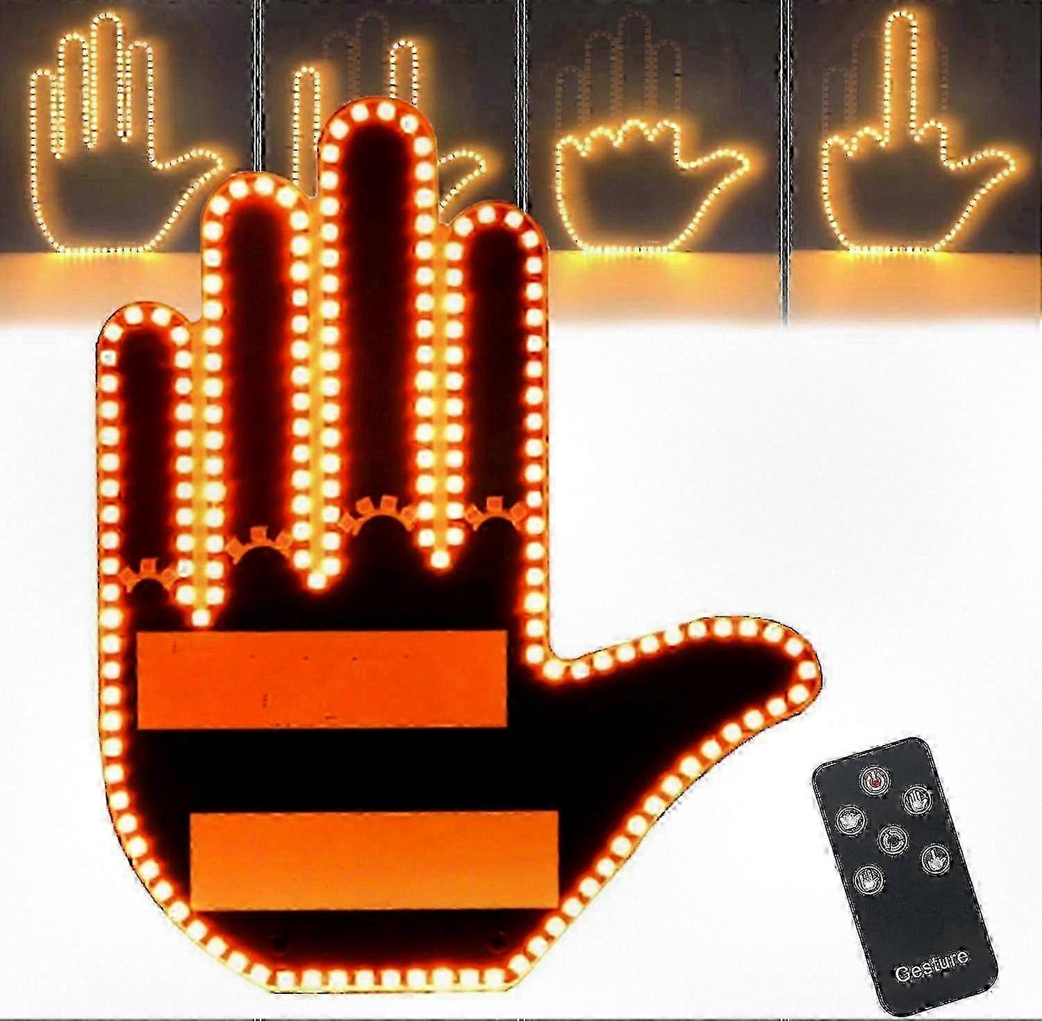 LED Car Back Window Sign with Remote Control & Gesture Lighting for Fun and Customizable Illumination