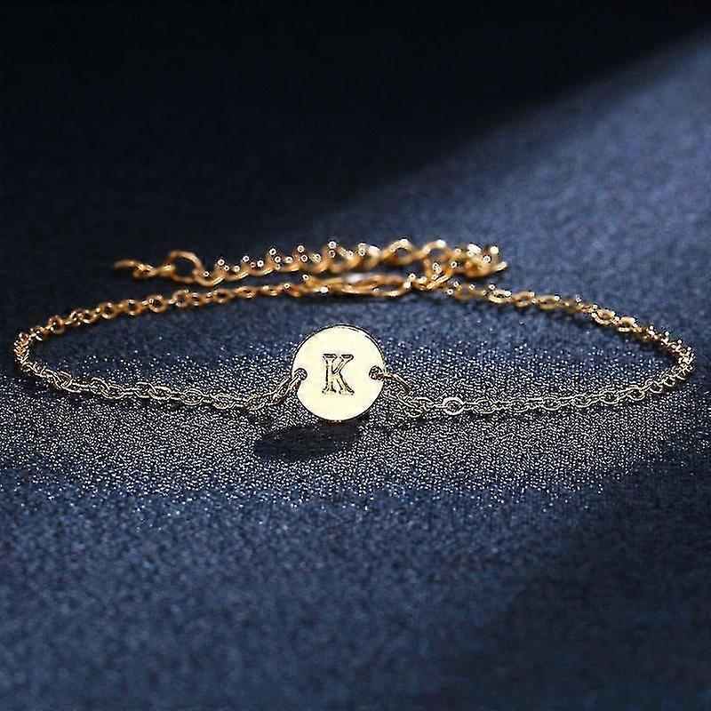 Tilpassede gullalfabetbokstavarmbånd A til Å