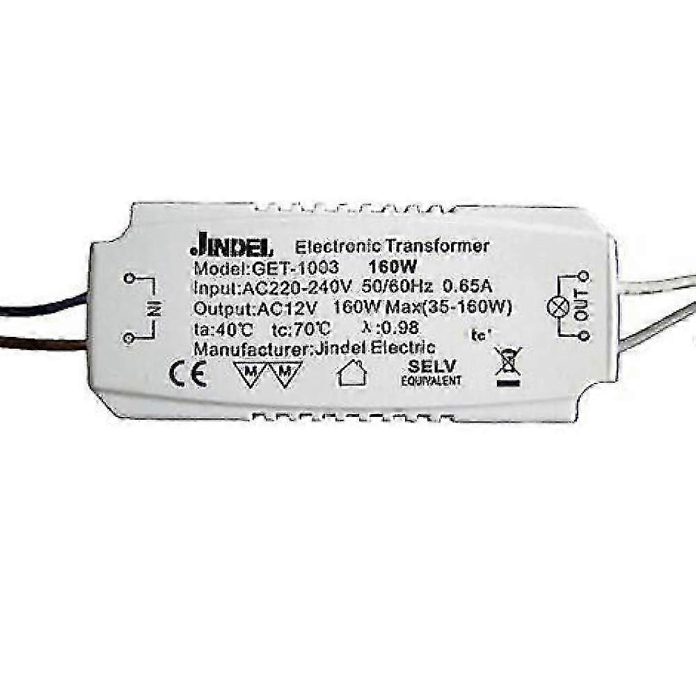 Jindel Get-1003 Voltage Transformer, Halogen Compatible Low-Voltage Transformers For Ac220-240V To Ac12V Projects, 160W Constant Voltage And Current